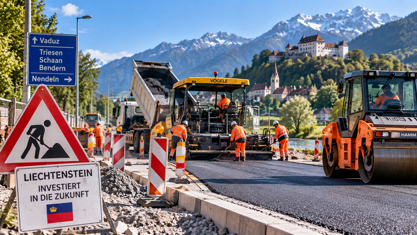 Symbolbild zu den geplanten Investitionen in Liechtensteins Verkehrsinfrastruktur im Jahr 2027.