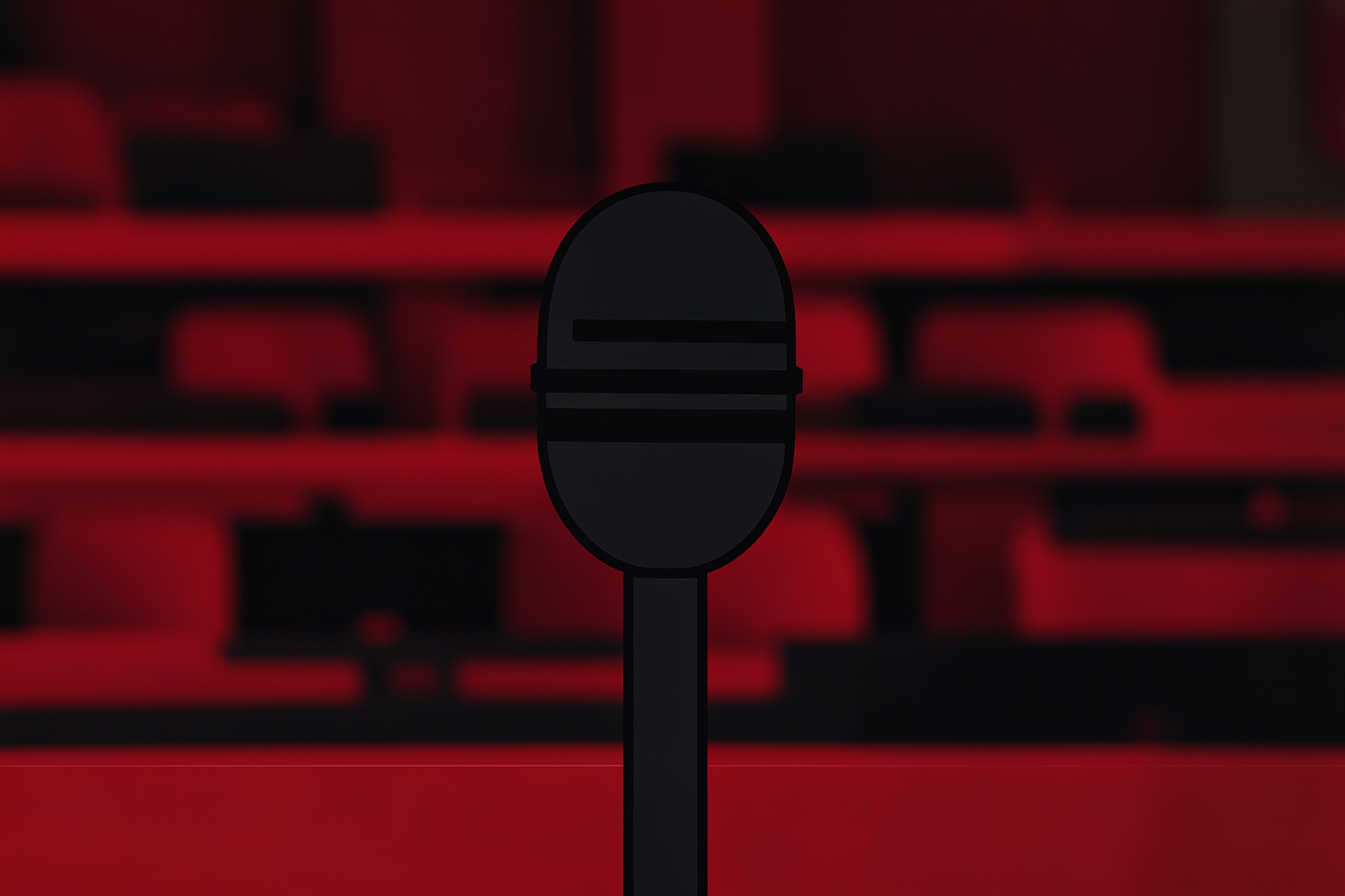 Symbolisches Bild: Mikrofon als Zeichen für eine mögliche Kandidatur im politischen Kontext. (KI-generiertes Symbolbild)
