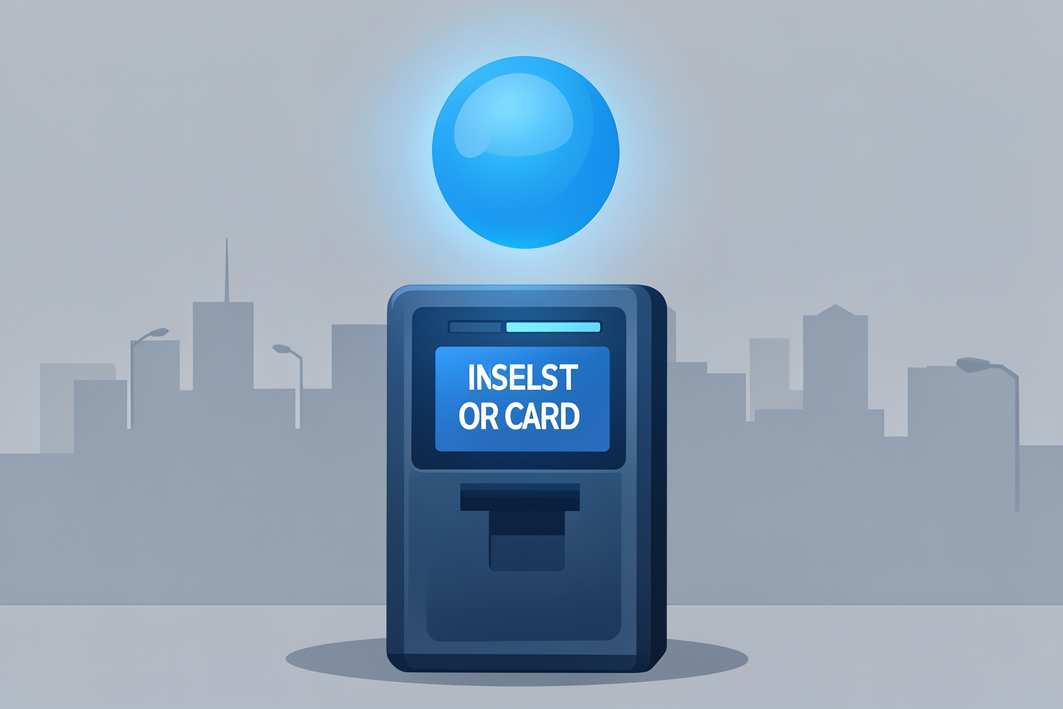 Symbolisches Bild für den Vorfall: Polizeilicht über einem Ticketautomaten. (KI-generiertes Symbolbild)