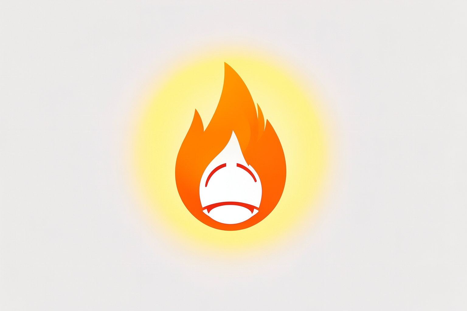 Symbolisches Bild eines Flammensymbols mit Feuerwehrhelm, als Illustration zum Fassadenbrand in Triesen. (KI-generiertes Symbolbild)